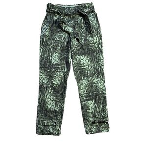 Good American paperbag waist ankle pants in jungle size 2/26 animal print